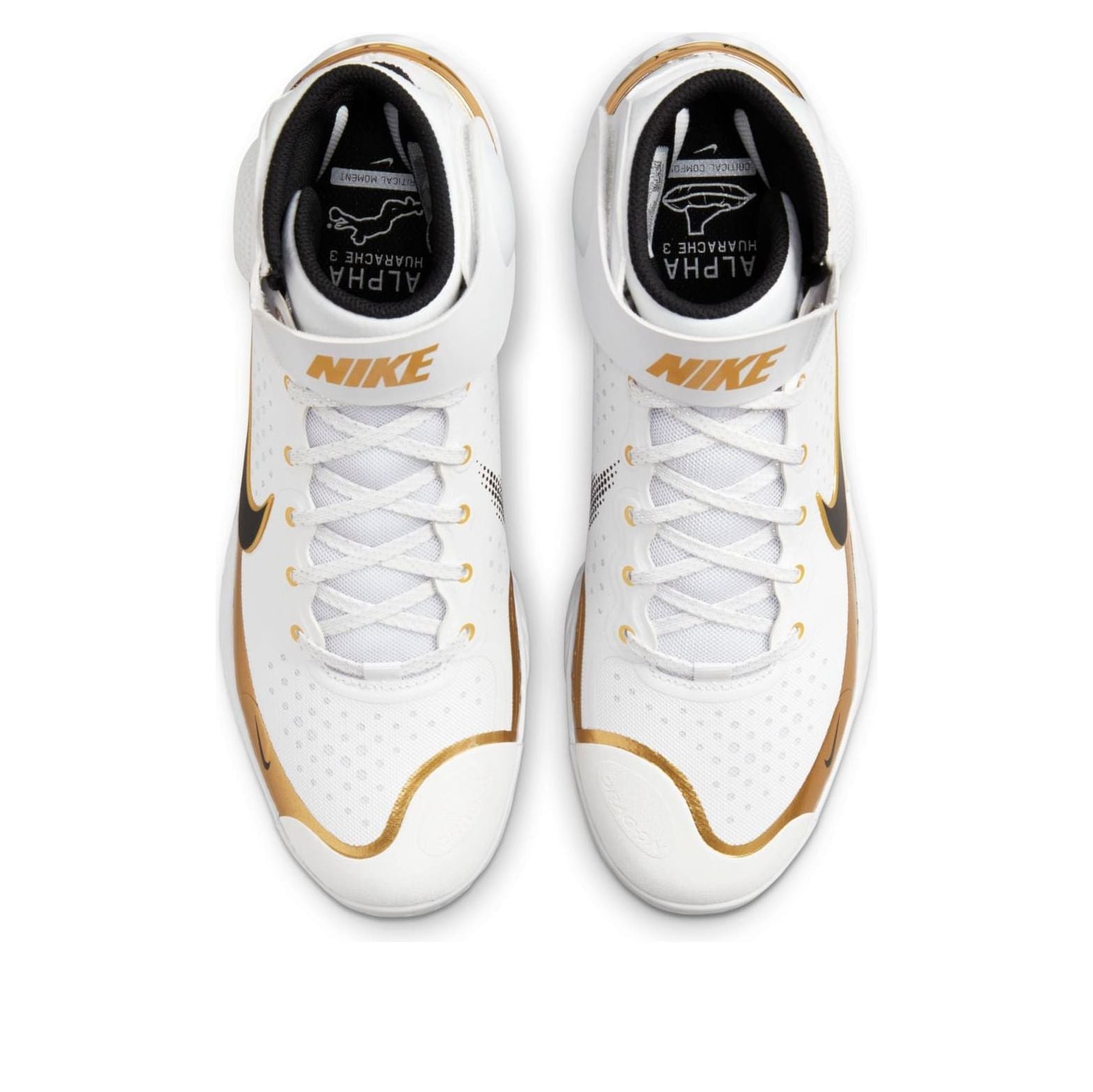 Nike Alpha Huarache Elite 3 Mid 'White Metallic Gold' CV3550-106