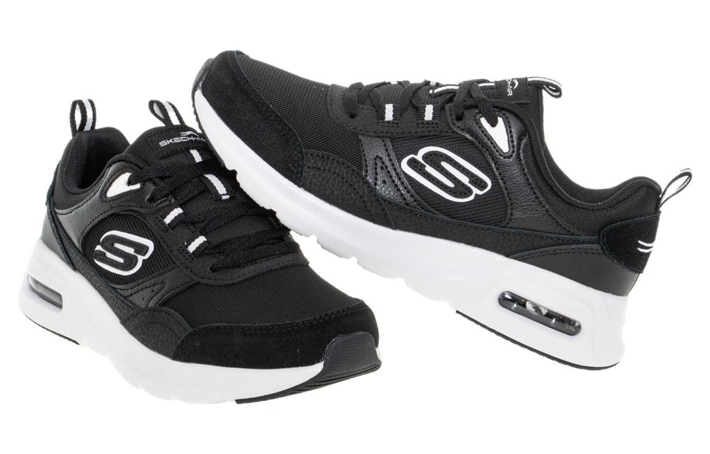 (WMNS) Skechers Skech-Air Court 'Black White' 149947-BKW