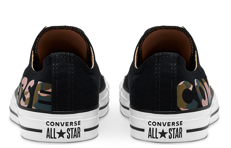 Converse Chuck Taylor All Star Canvas Wordmark Low Top 'Black White' 166234C