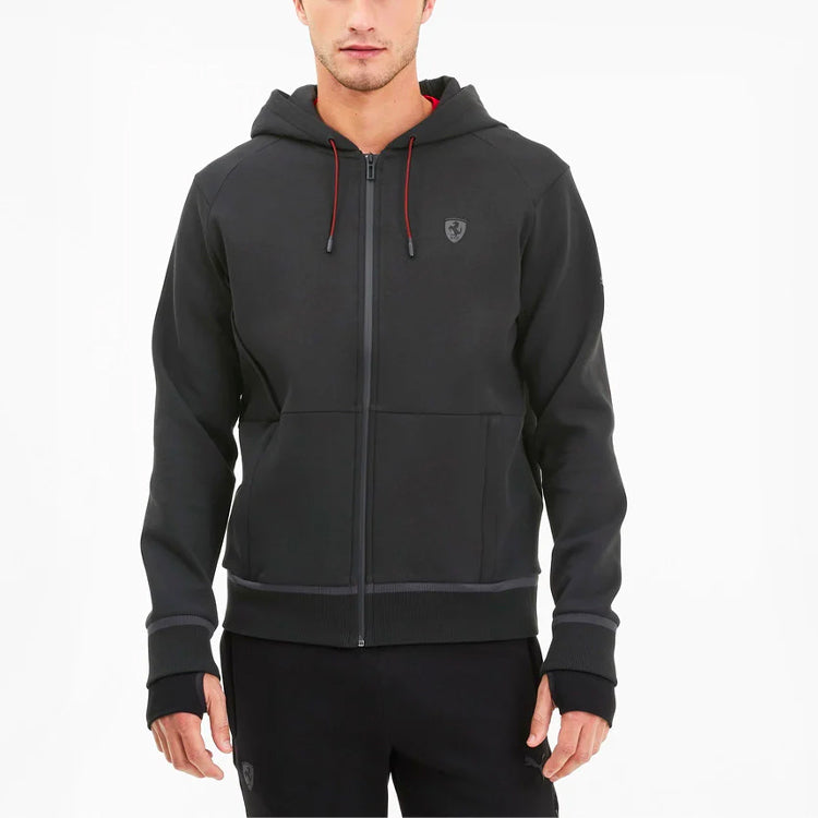 PUMA Ferrari Hooded sweat jacket 'Black Grey' 596119-01