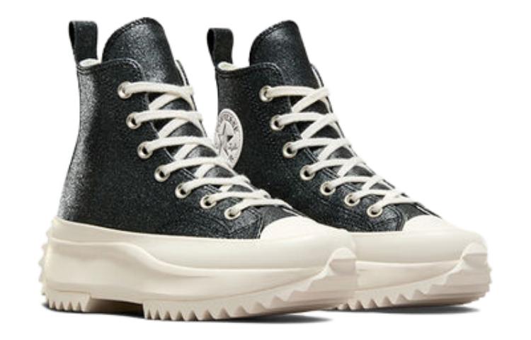 Converse Run Star Hike Leather High Top 'Sparkly Black' A07947C