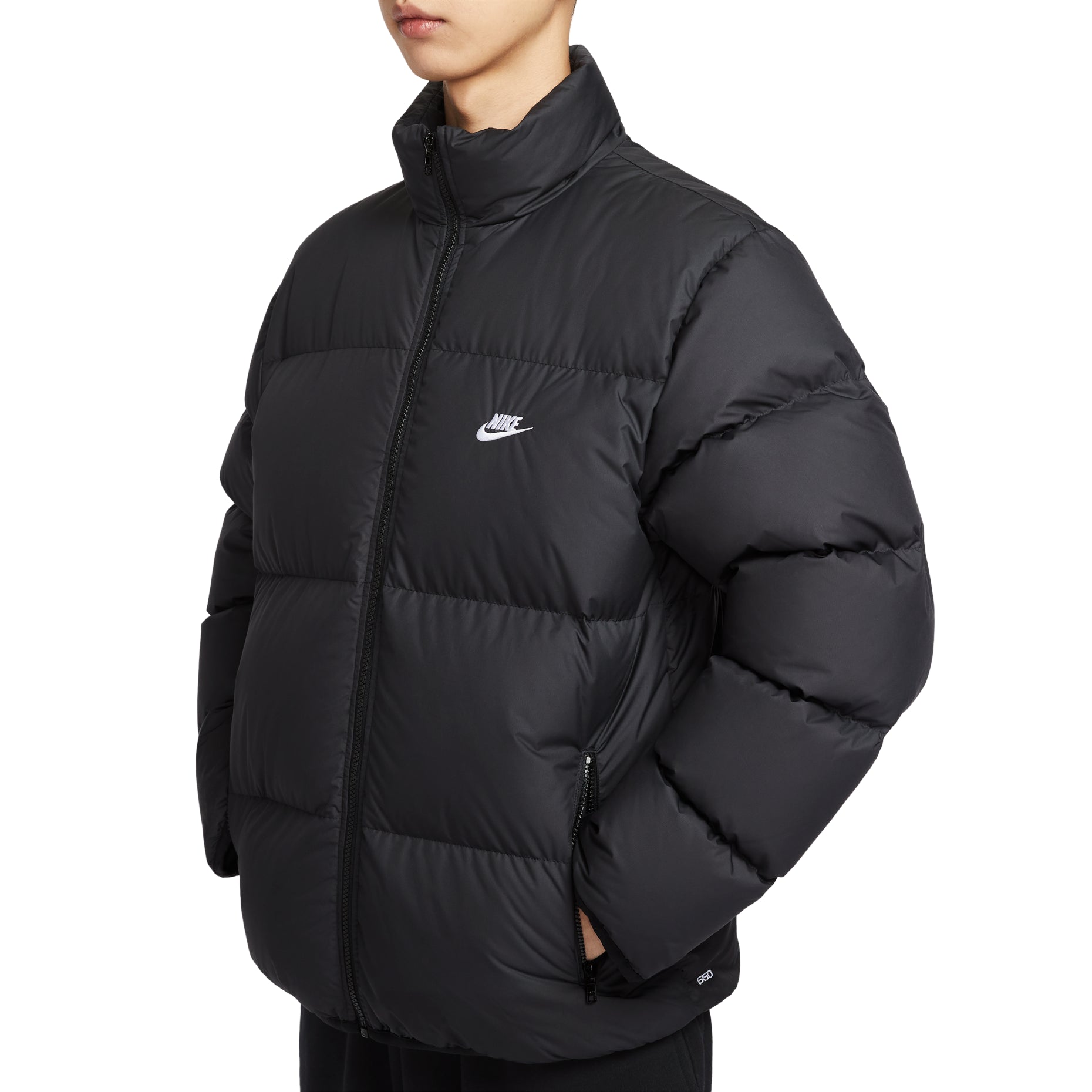 Nike Sportswear Club Therma-FIT Puffer Jacket Asia Sizing 'Black White' IB2976-010