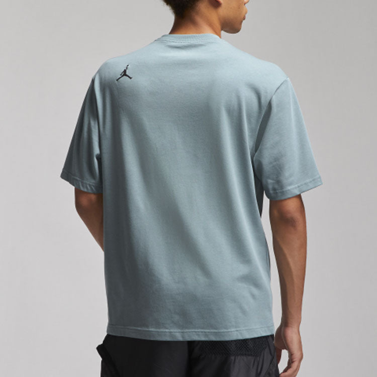 Air Jordan 23 Engineered Casual Breathable Large Logo Printing Solid Color Round Neck Short Sleeve Gray DO8895-041