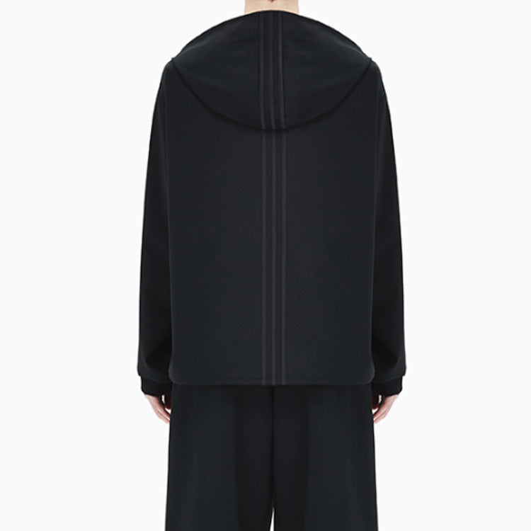 Men's Y-3 Craft Zipper hooded Long Sleeves Windproof Jacket Black FN5756