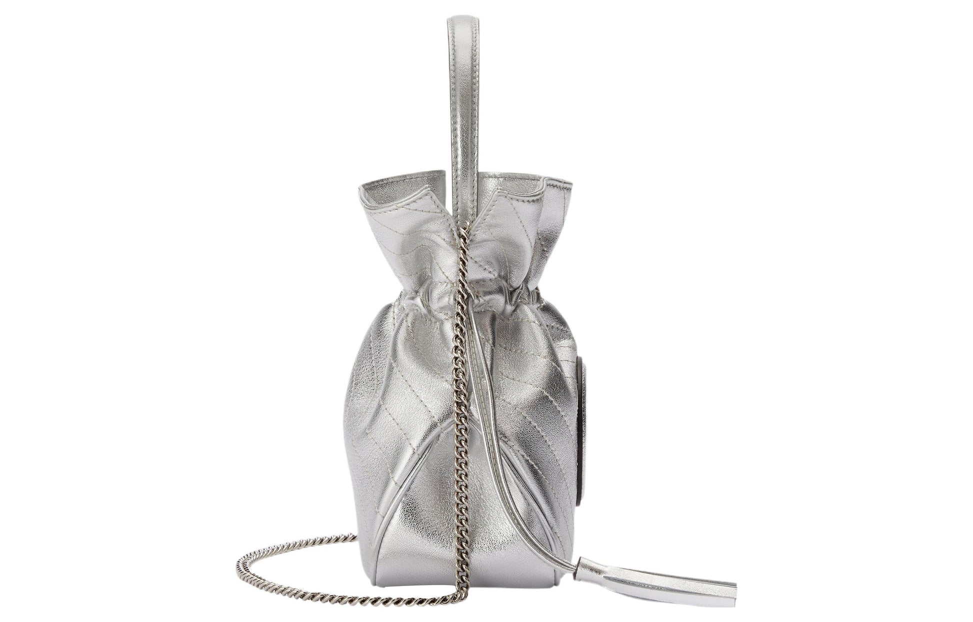 (WMNS) Gucci Blondie Mini Bucket Bag 'Silver Leather' 760313-AACT3-8106