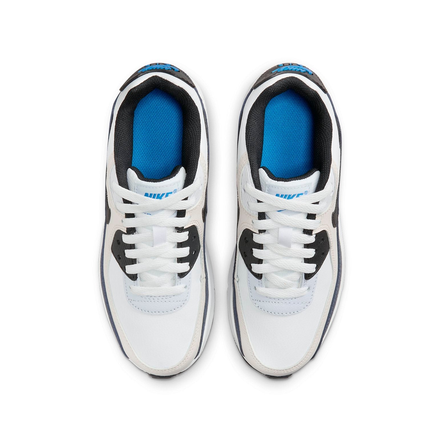 (GS) Nike Air Max 90 Leather 'Beige Thunder Blue' CD6864-404