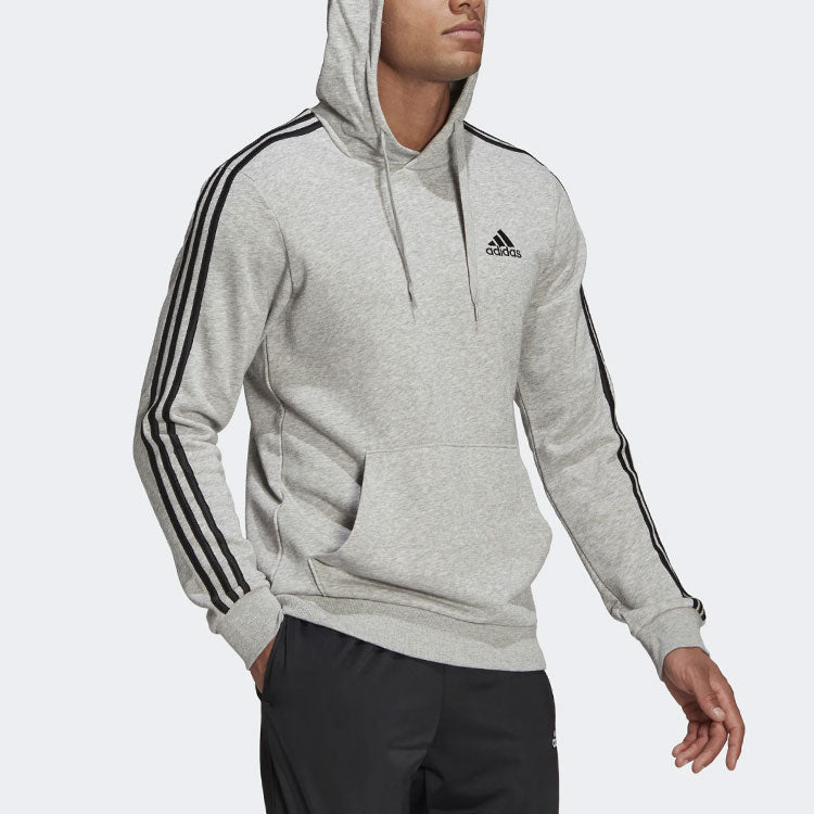 Men's adidas Stripe Micro Mark Hooded Sports Gray GK9080