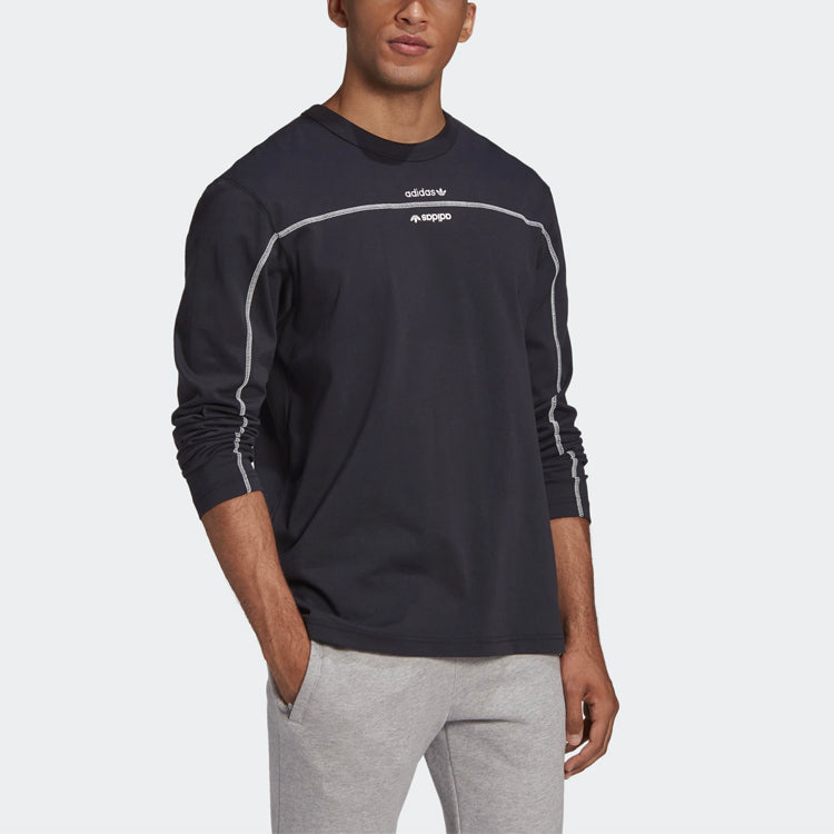 adidas originals Casual Round Neck Pullover Long Sleeves Sports Black GD9296