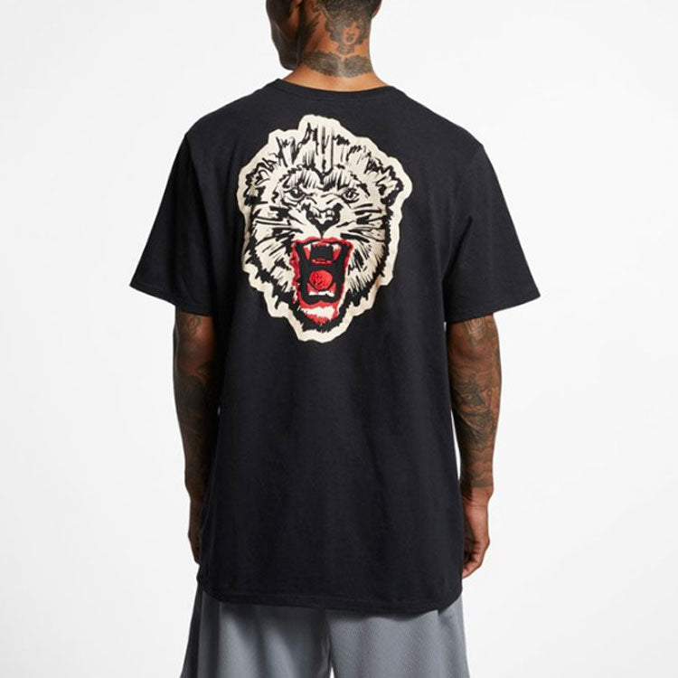 Nike LeBron James xATOMS Crossover Limited Tiger Head Printing Short Sleeve Black CD0936-010