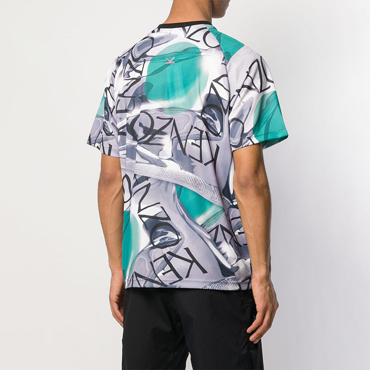 Men's KENZO SS21 Loose Sports Short Sleeve Colorblock F955TS2054CM-95