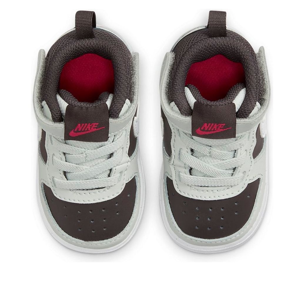 (TD) Nike Court Borough Mid 2 'Medium Ash Siren Red' CD7784-200