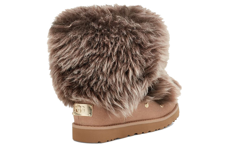 (WMNS) UGG Classic Posh Mini Fur 'Brown' 1123531-BCHW