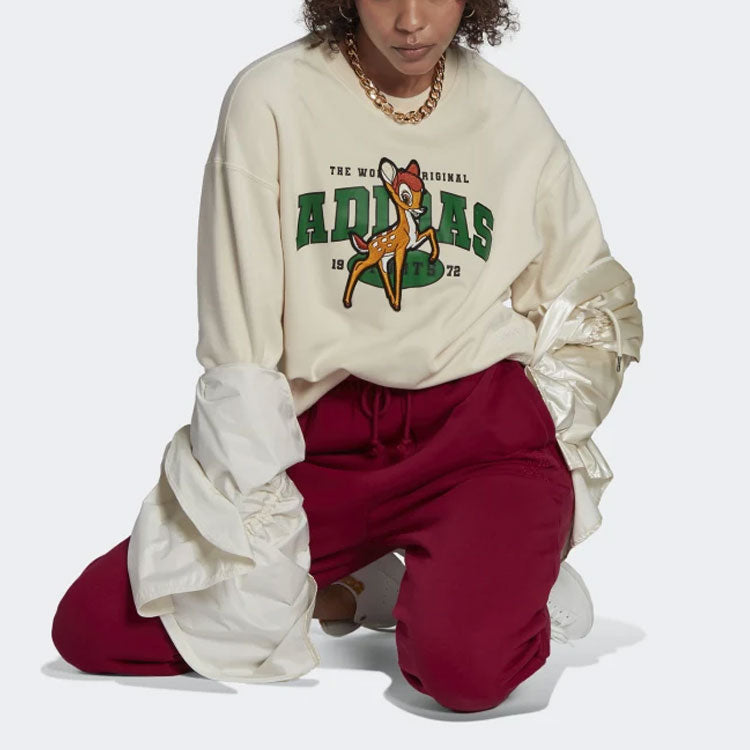 (WMNS) adidas Originals x Disney Bambi Pullover Sweatshirt 'Creamy White' HD2754