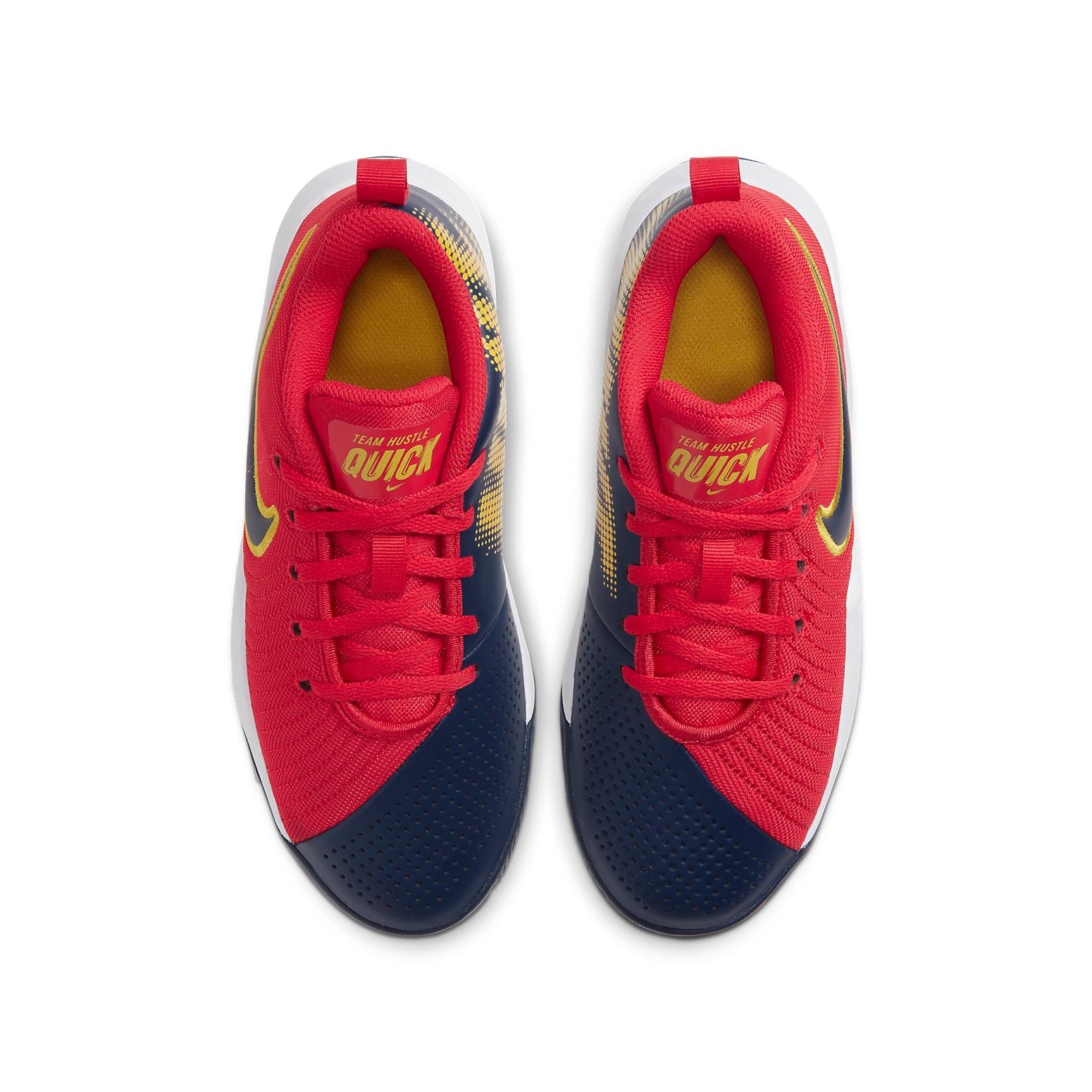 (GS) Nike Team Hustle Quick 2 'Black Red' AT5298-602