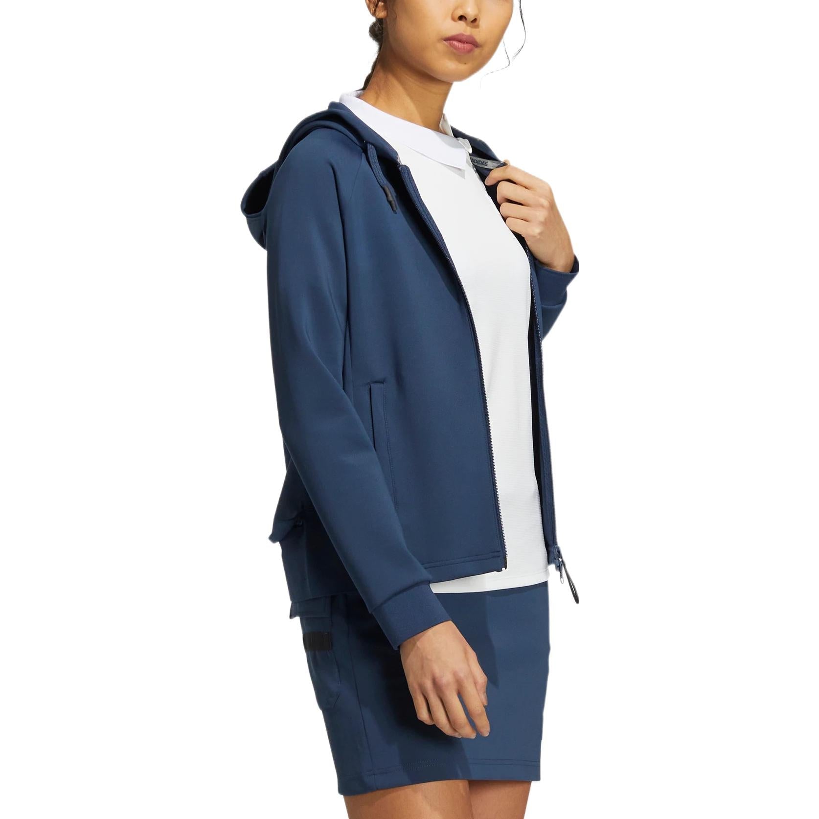 (WMNS) adidas Go-To Hooded Jacket Asia Sizing 'Blue' H64651