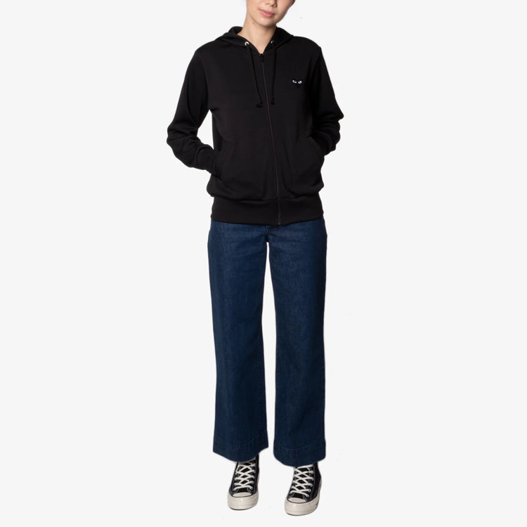 (WMNS) COMME des GARCONS PLAY Big Heart Zip Hooded Jacket 'Black' AZ-T253-051-1
