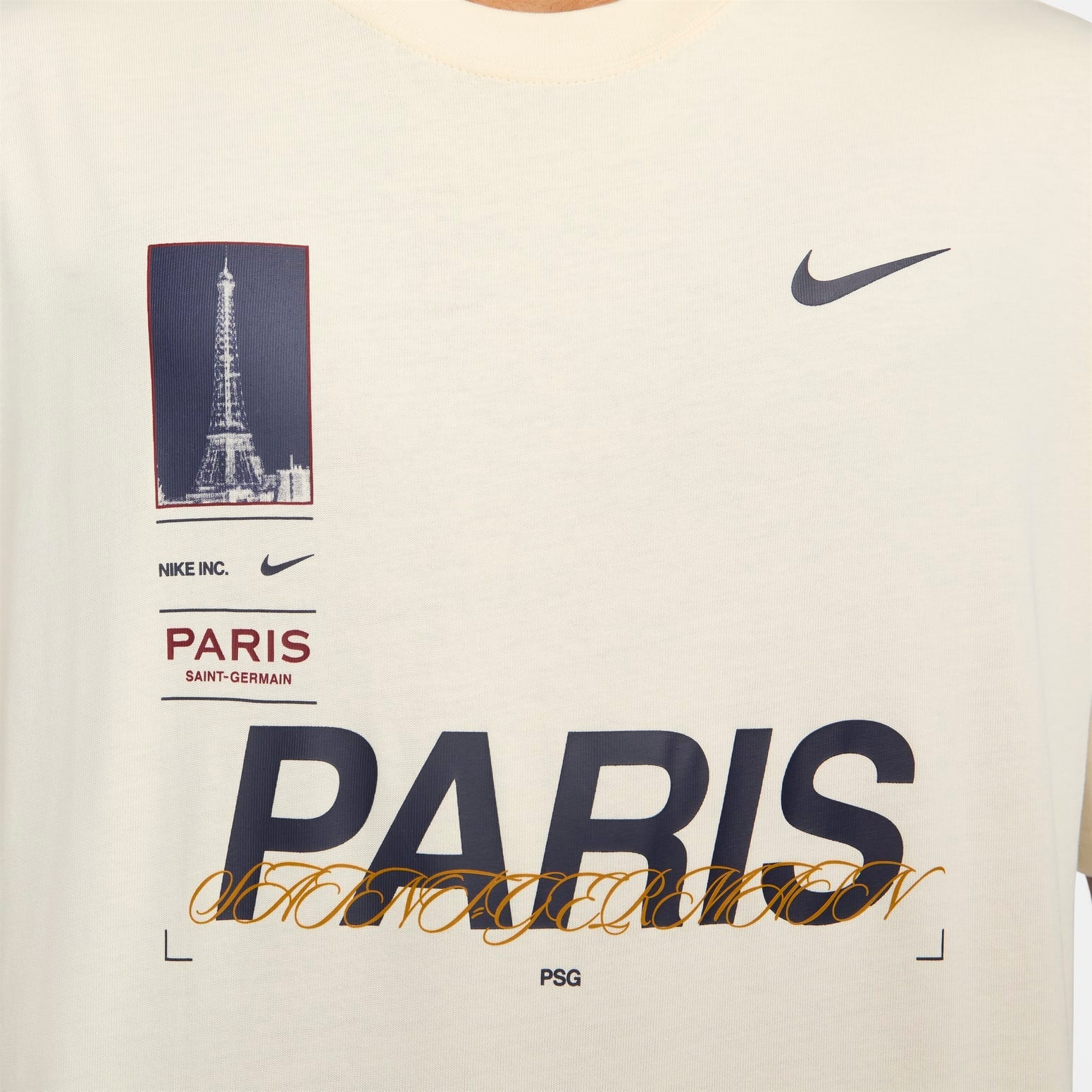 Nike Paris Saint-Germain Max90 T-shirt 'Coconut White' FQ1546-113