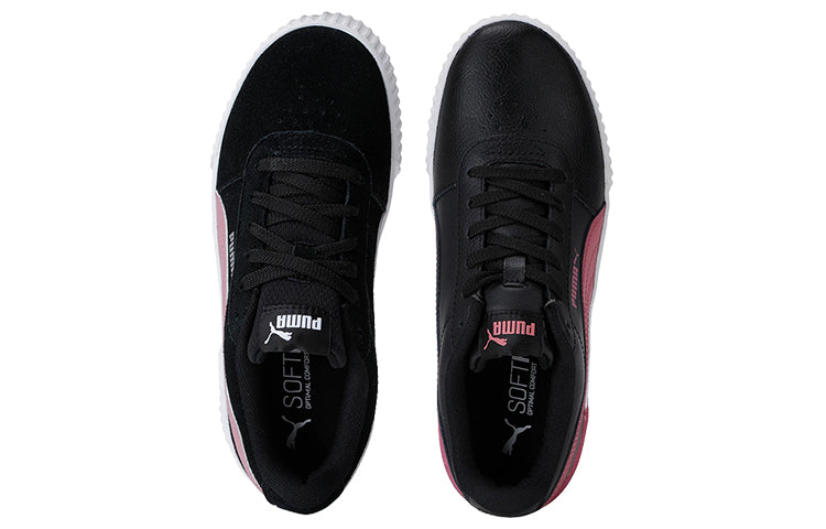 (WMNS) PUMA Carina Leather 'Black White Pink' 370325-31