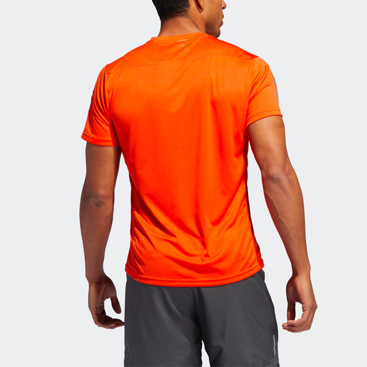 adidas Own The Run T Sports Training Round Neck Short Sleeve Orange DZ9002