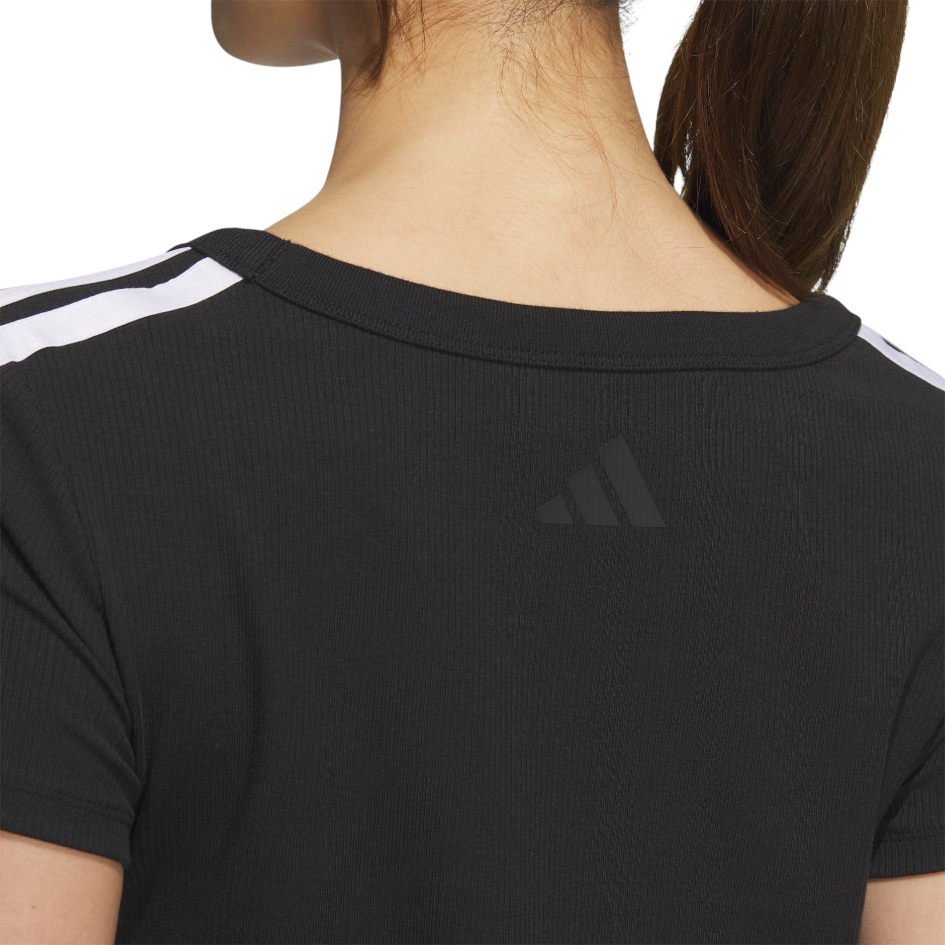 (WMNS) adidas Dance Rib Baby T-Shirt Asia Sizing 'Black' JY7649