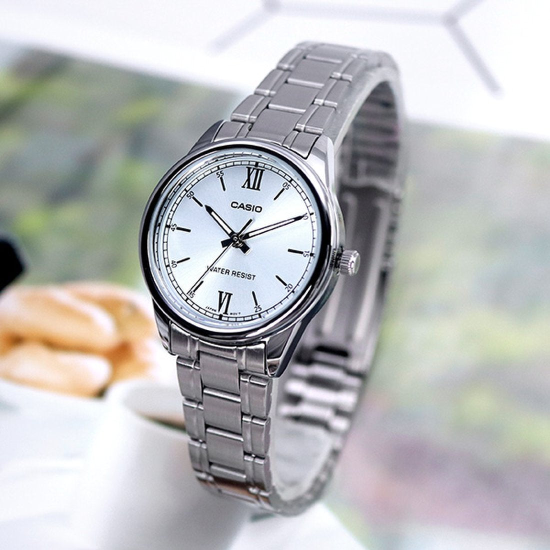 CASIO Quartz Waterproof Silver Analog LTP-V005D-2B3