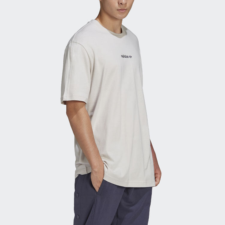 adidas originals Logo Printing Round Neck Pullover Short Sleeve White HN0385