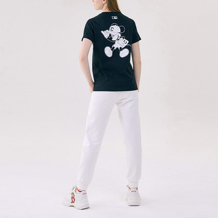 MLB x Disney Crossover Cleveland Indians Cleveland Guardians Mickey Printing Short Sleeve Unisex Black 31TSK1031-45L