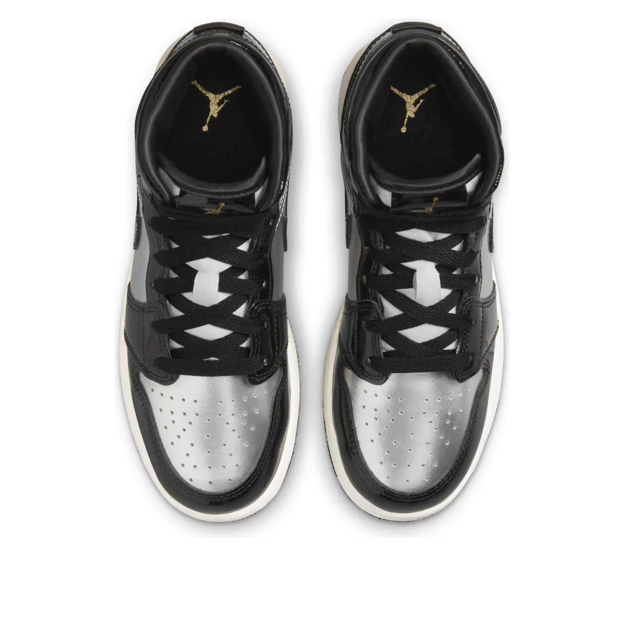 (GS) Air Jordan 1 Mid SE 'Black Metallic Silver Gold' FZ3938-001