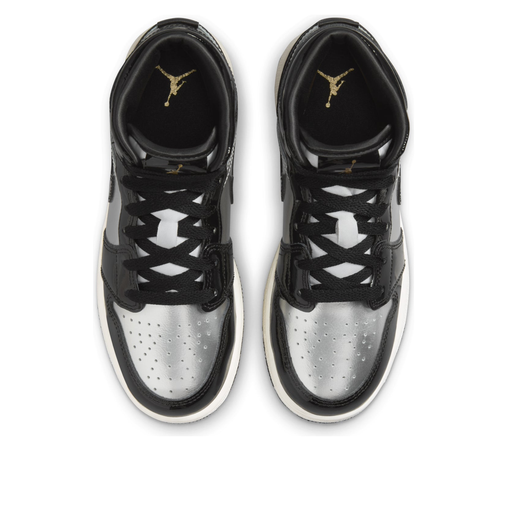 (GS) Air Jordan 1 Mid SE 'Black Metallic Silver Gold' FZ3938-001