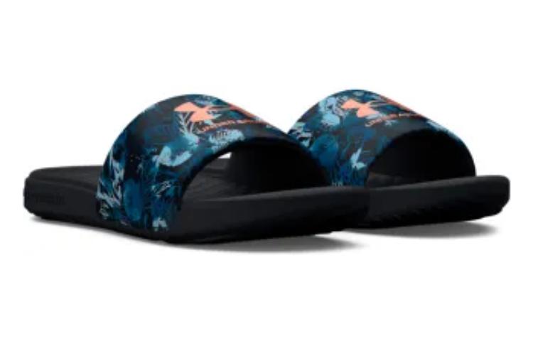 (WMNS) Under Armour Ansa Graphic Slides 'Black Blue' 3024436-406