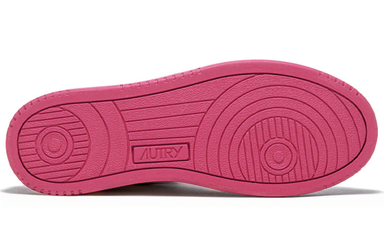 (WMNS) Autry Medalist Mid Leather Sneakers Two-Toned 'White Hot Pink' AUMW-WB14