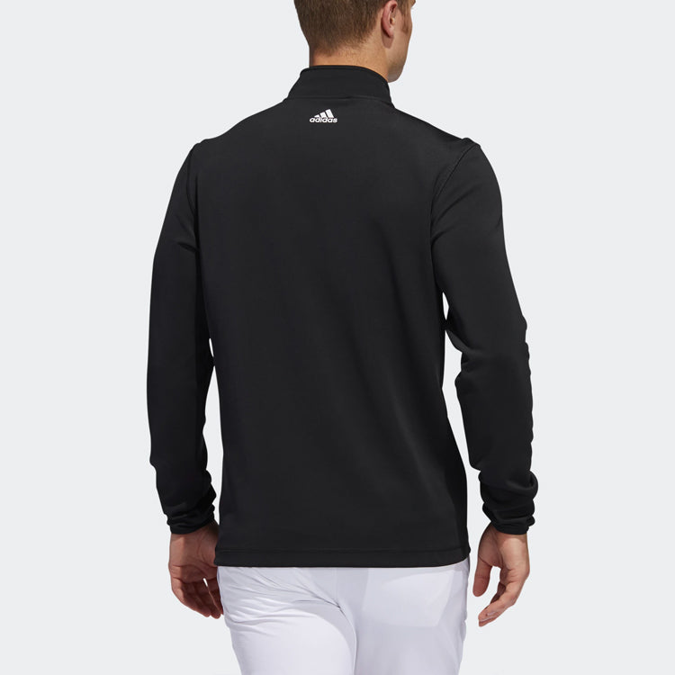 adidas Golf Sports Cardigan Long Sleeves Stand Collar Black FJ9978