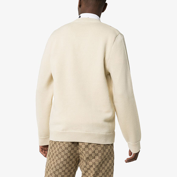 Gucci GG V-neck Wool Sweater 'Beige' 577089-XKAUO-9166