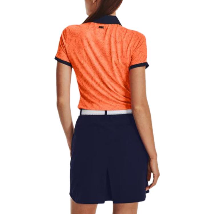 (WMNS) Under Armour Playoff Wild Fields Polo Shirt 'Orange' 1377336-866