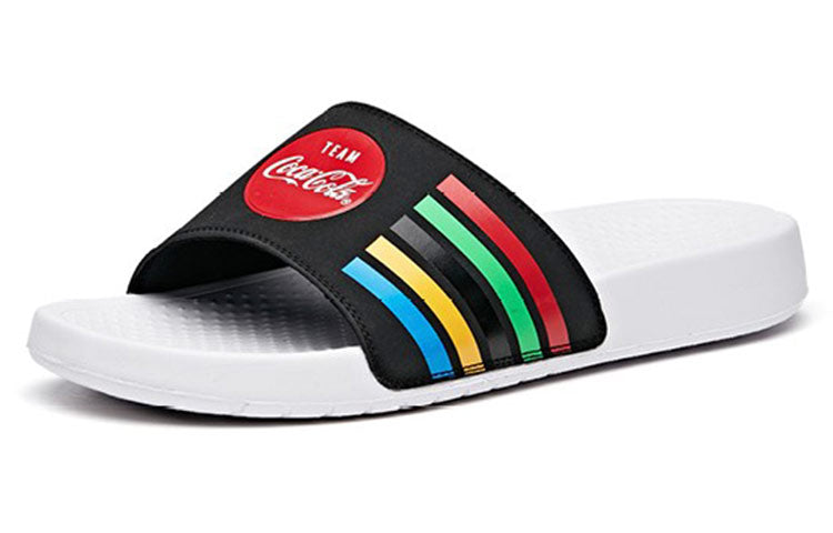 ANTA x Coca Cola Outdoors Slides 'Black Multi-Color' 912036966-8