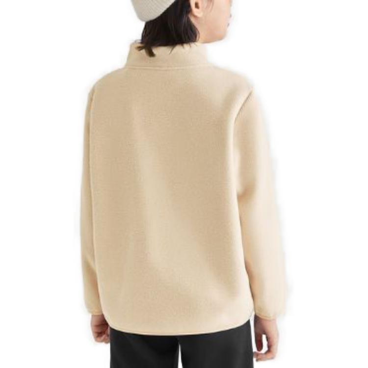 (GS) Skechers Graphic Half-Zip Crew Sweater 'Beige' L422K070