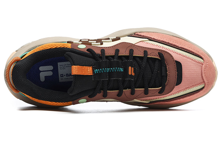 (WMNS) FILA FUSION Cheese Sneakers 'Brown Pink' T12W241103FPR