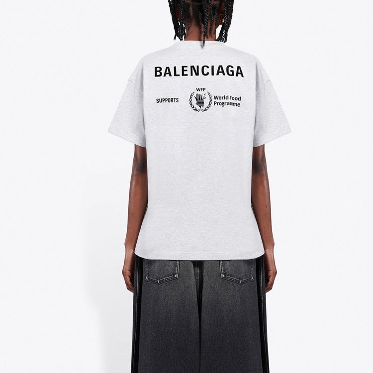 Balenciaga SS21 Logo Round-neck Tee Grey 612965THV841167
