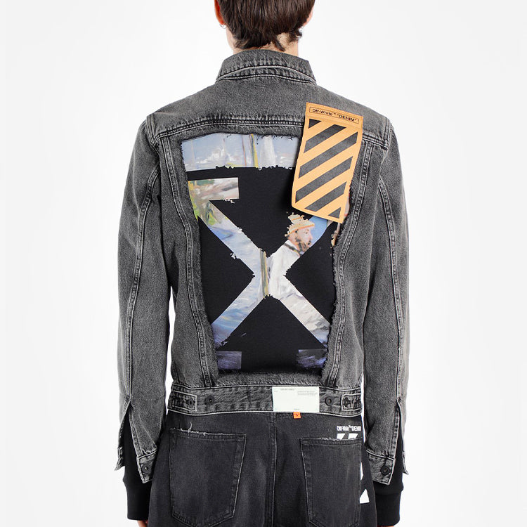 Off-White Denim Distressed Jacket 'Black' OMYE019R19C270120888