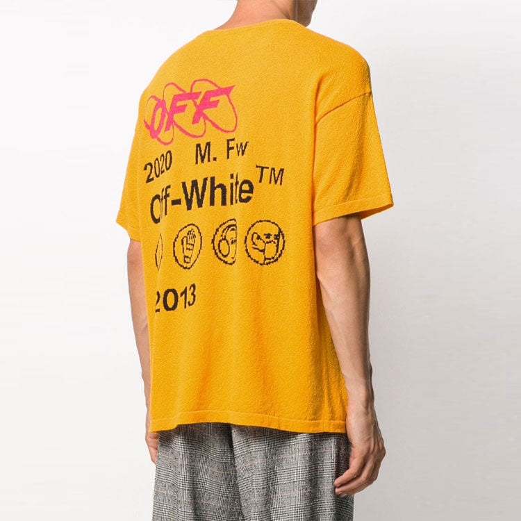 Off-White SS20 Logo Textured Oversized Short-Sleeved OMHA076F193960166010