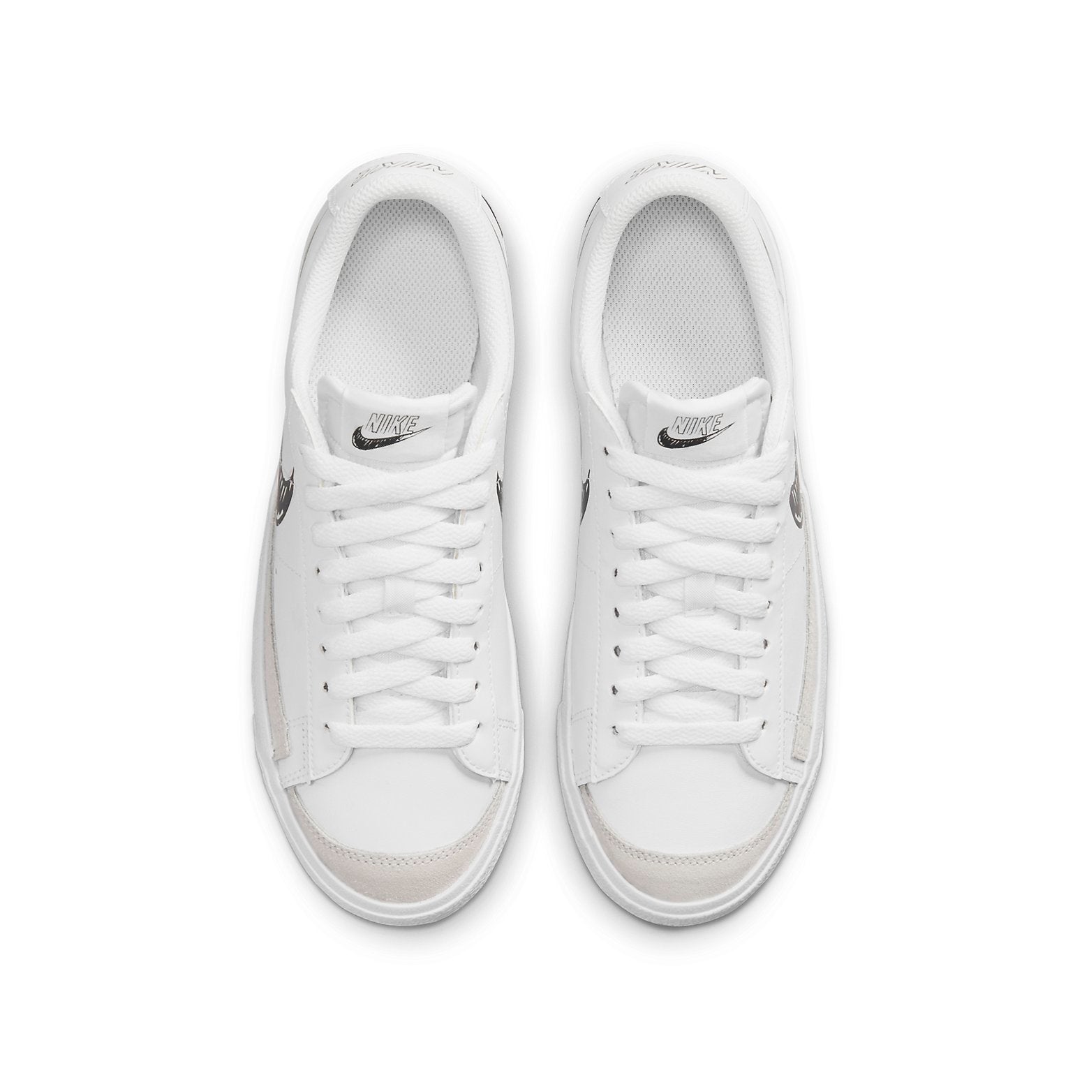 (GS) Nike Blazer Low '77 'Sketch - White Black' DM7819-100