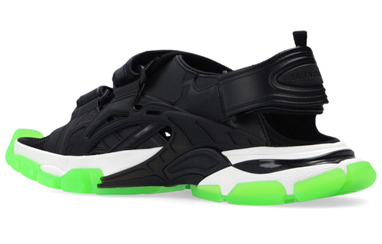 Balenciaga Track sandals 'Clear Sole Black Green White' 655954W2CC41038