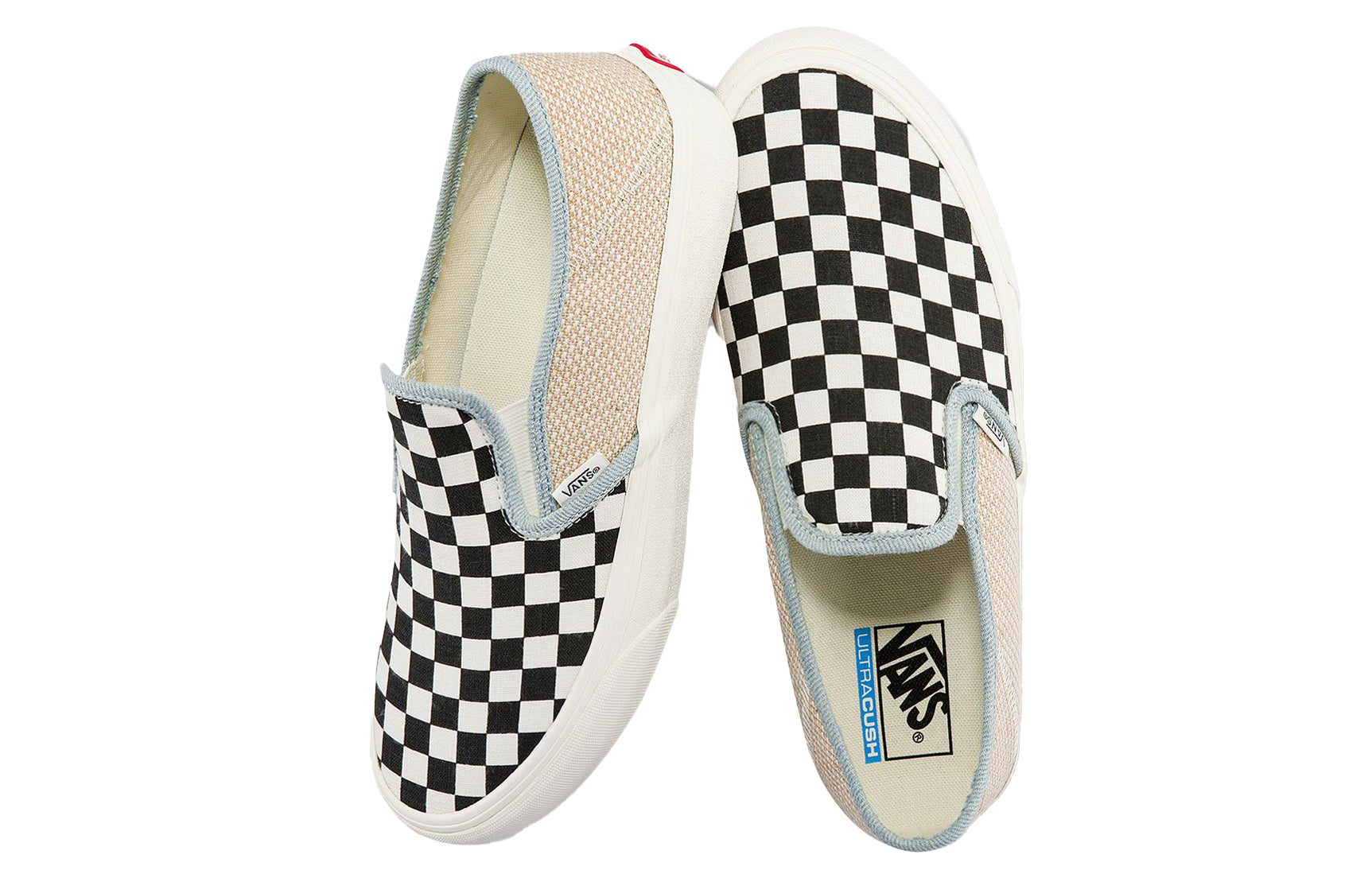 Vans Slip-On SF Stylish Casual Skate Shoes Unisex Black White Brown Grid 'Black White Brown' VN0A5HYQAYR