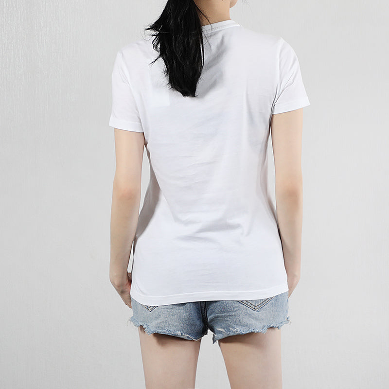 (WMNS) adidas neo Ce Logo Printing Round-neck White EI4714