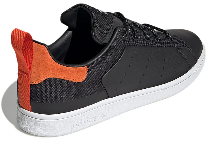 adidas originals Stan Smith Lightweight Cozy Casual Skate Shoes Black Orange Unisex 'Black Orange' EE6660