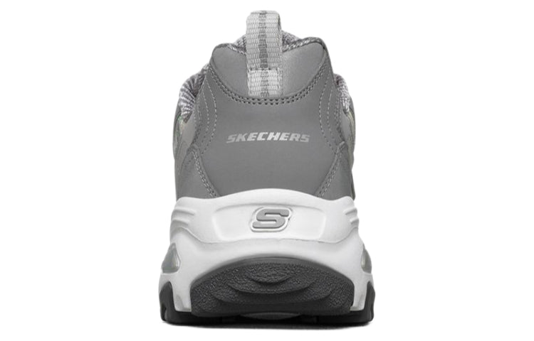 (WMNS) Skechers D lites 1.0 Running Shoes Grey/White 149240-GRY