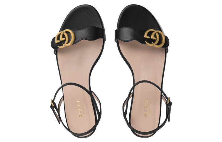 (WMNS) Gucci G Sandals 'Black' 524631-A3N00-1000