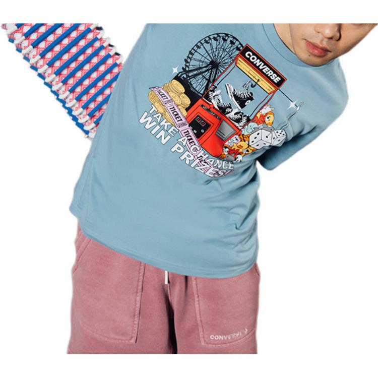 Converse Claw Machine Graphic Tee Asia Sizing 'Blue' 10023457-A03