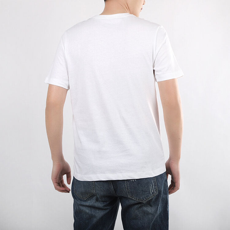Nike Sportswear Shoe Printing Logo Sports Knit Short Sleeve White DH0057-100