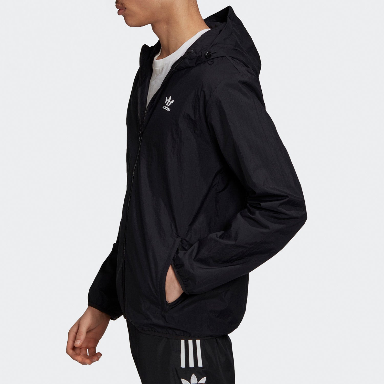 adidas originals Sports windbreaker Hooded Jacket Black GD2553